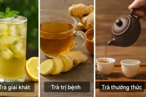 Phân loại trà theo mục đích sử dụng Giải khát dược liệu thưởng thức