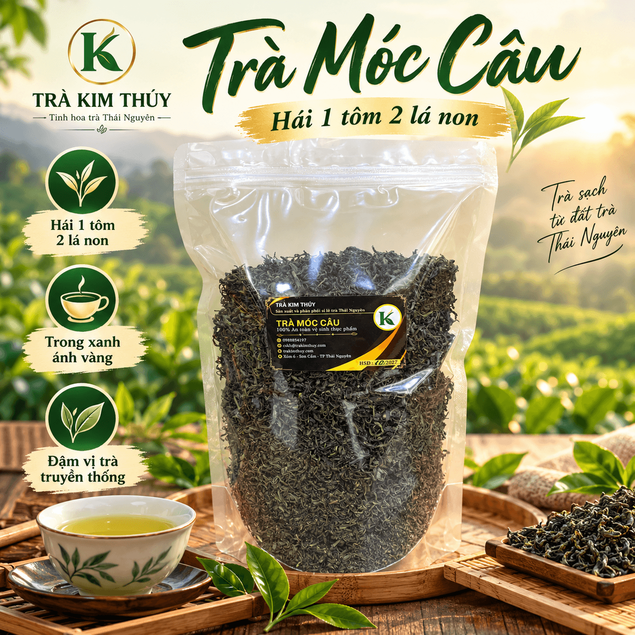 trà móc câu túi bóng